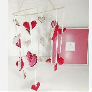 Pottery barn heart baby mobile
